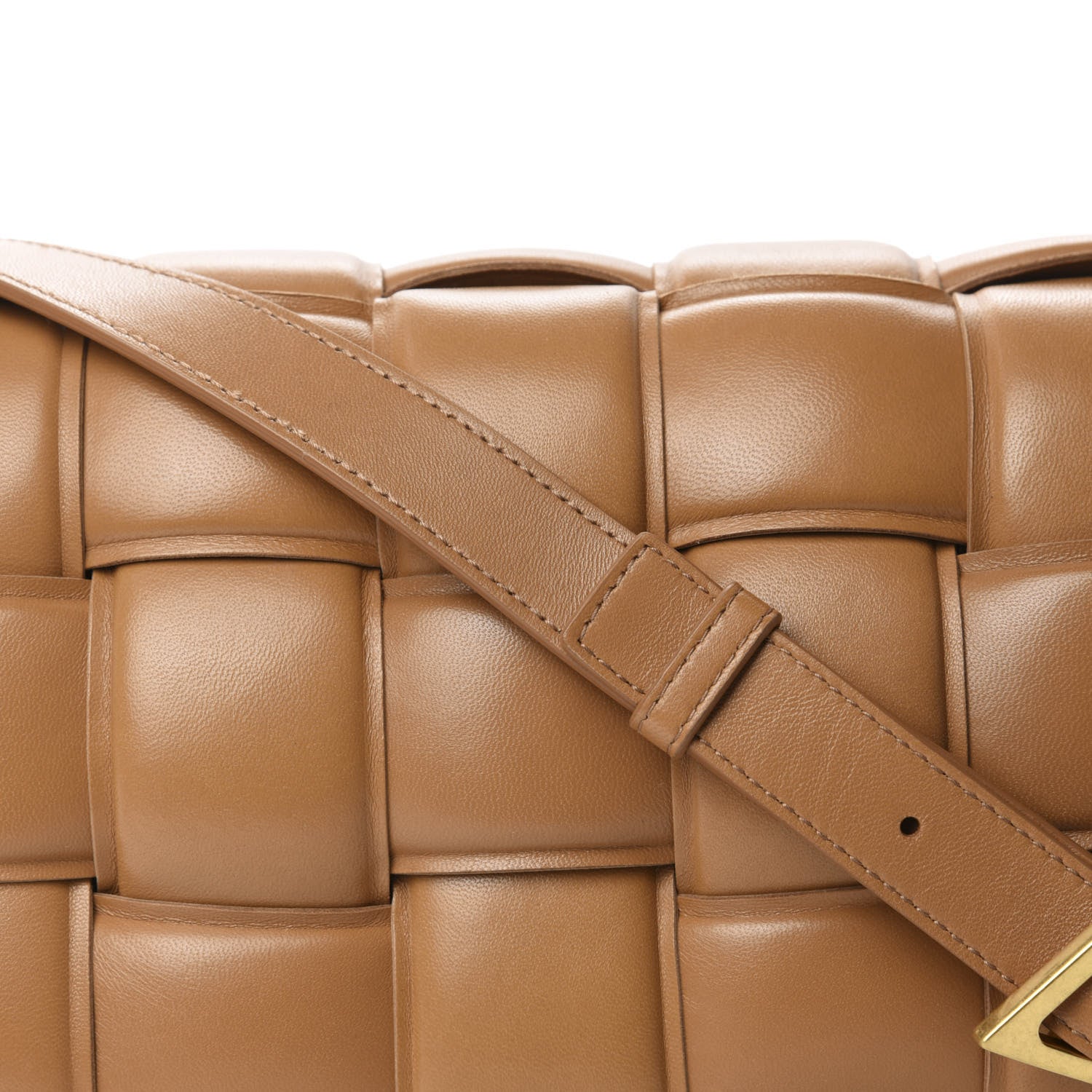 Bottega Veneta Nappa Maxi Intreccio Padded Cassette Crossbody Bag Caramel 9 of 9