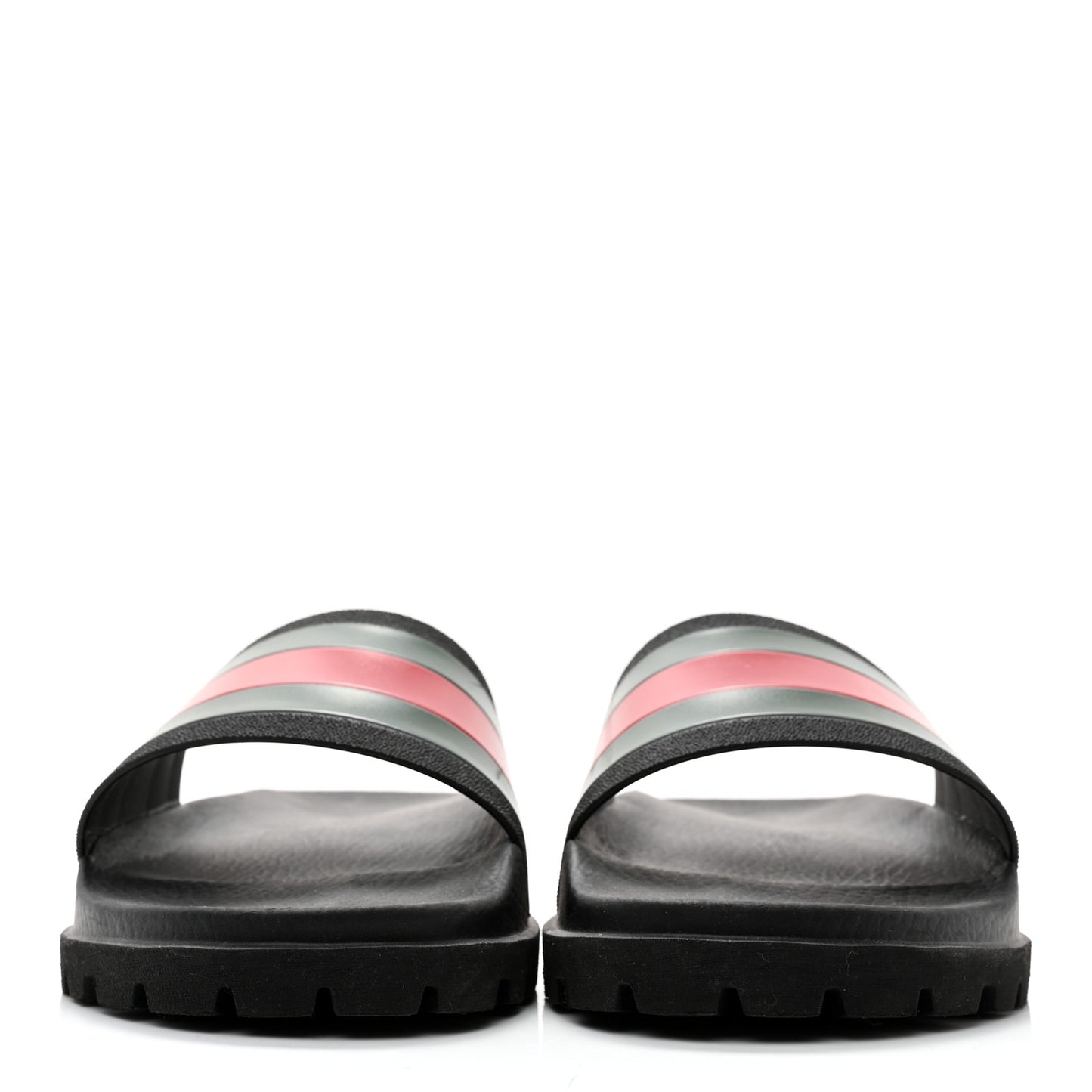 Rubber Web Mens Slide Sandals 12 Black Green Red