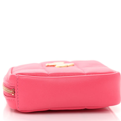 Chanel Lambskin Quilted Diamond Belt Bag Pink 9 of 11