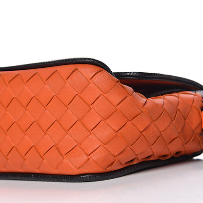Bottega Veneta Nappa Intrecciato Mini Glass Shoulder Bag Orange Black 10 of 11