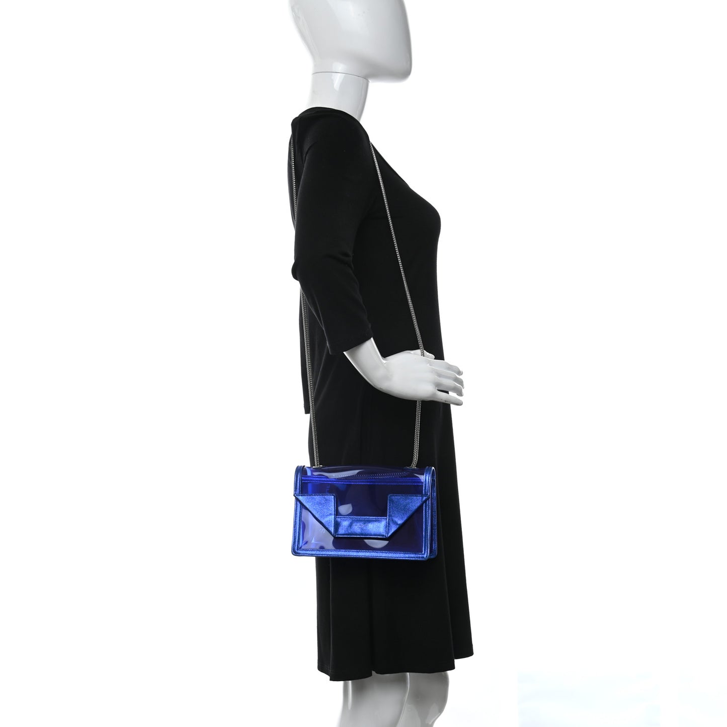 Calfskin Metallic PVC Mini Betty Blue