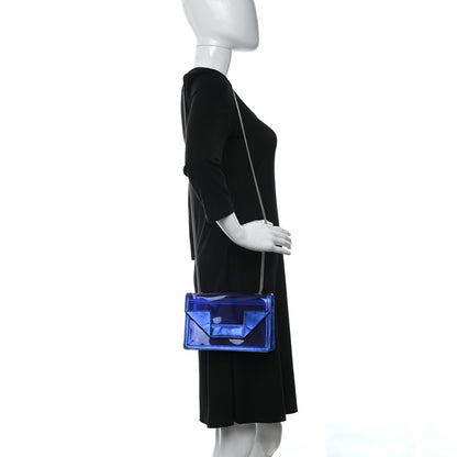 Saint Laurent Calfskin Metallic PVC Mini Betty Blue 2 of 9