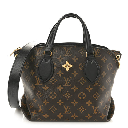Louis Vuitton Monogram Flower Zipped Tote PM Black 1 of 9