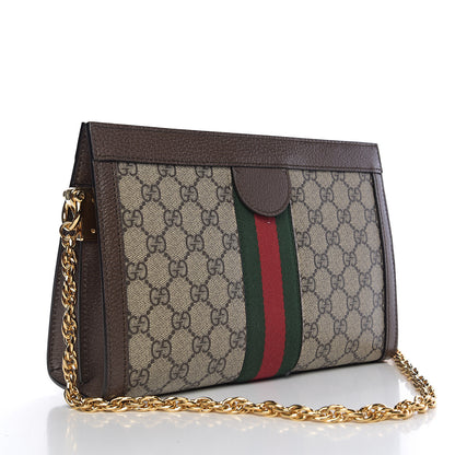 Gucci GG Supreme Monogram Web Small Ophidia Chain Shoulder Bag Brown 2 of 9