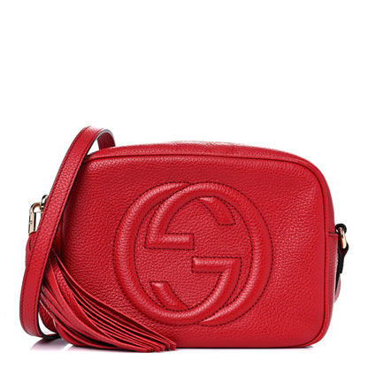 Gucci Pebbled Calfskin Small Soho Disco Bag Tabasco Red 1 of 12