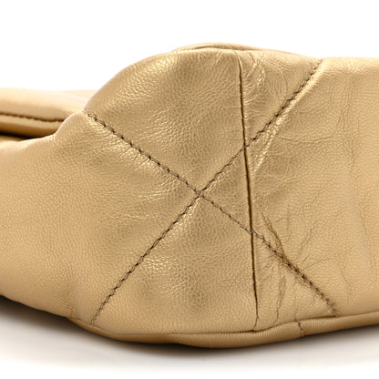 Chanel Metallic Goatskin Quilted Medium Chanel 19 Flap Gold 10 of 10