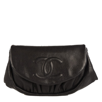 Chanel Caviar Half Moon Wallet On Chain WOC Black 1 of 9