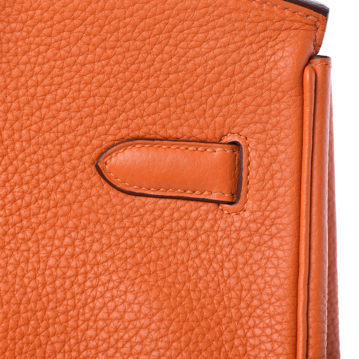 Hermes Taurillon Clemence Birkin 35 Orange 24 of 29