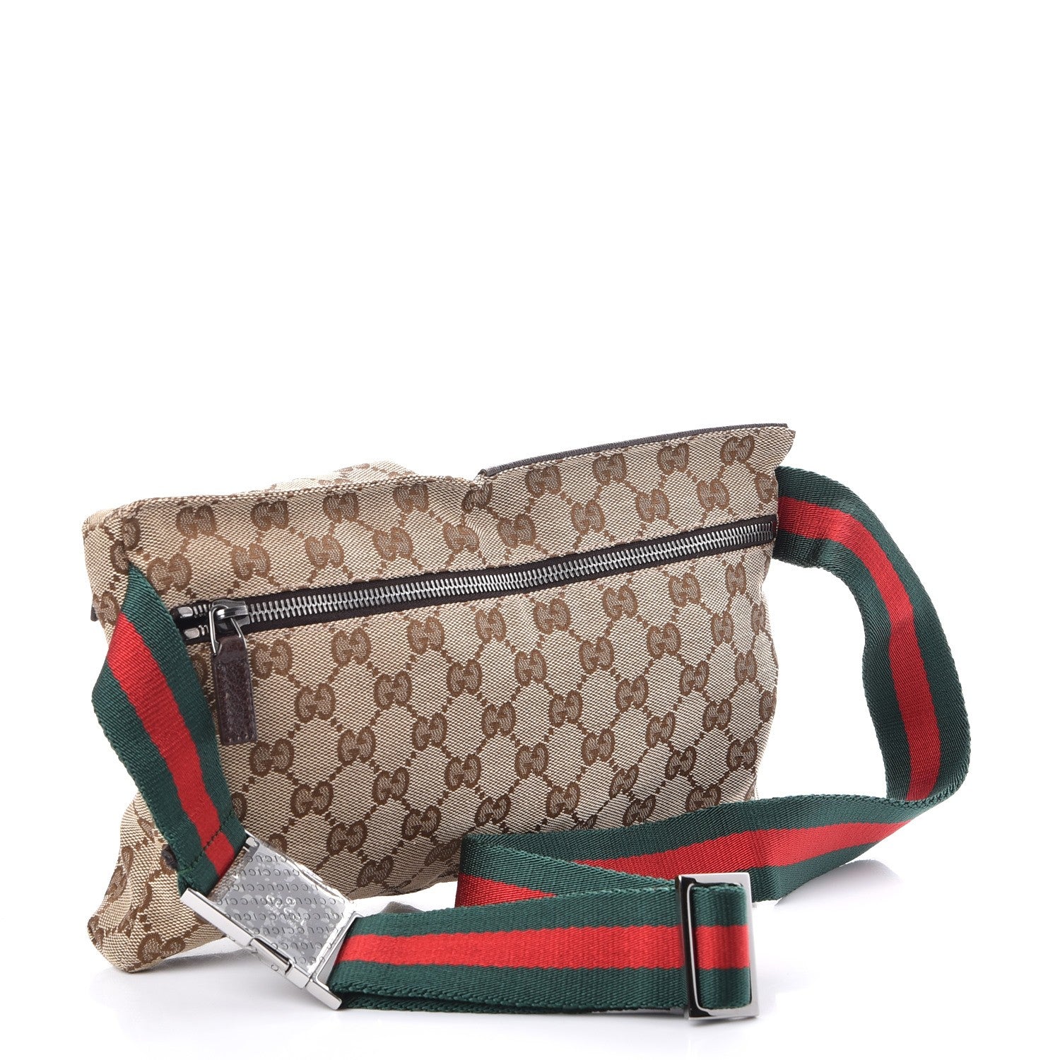Gucci GG Monogram Double Pocket Belt Bag Dark Brown 3 of 7