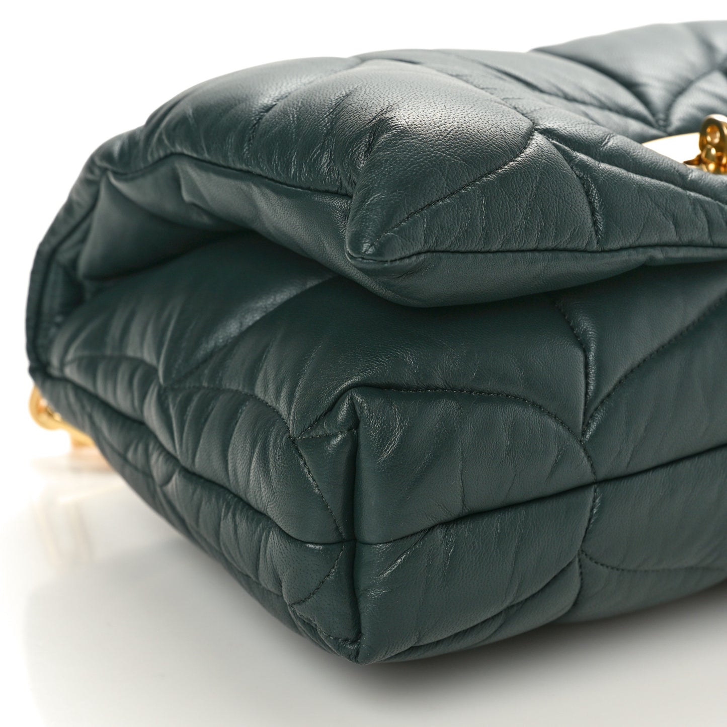 Nappa Pillow Quilted Little Softie Bag Mulberry Green