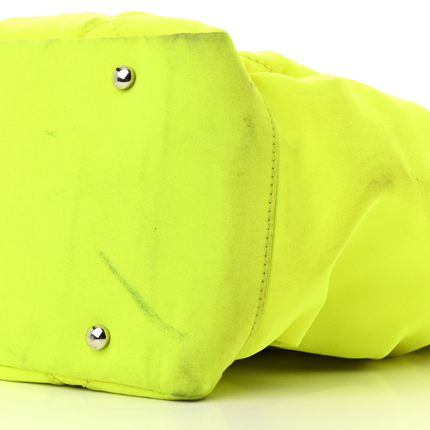 Chanel Coated Canvas Quilted Large Paris Biarritz Tote Neon Yellow 10 of 14