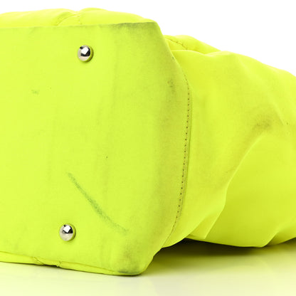 Chanel Coated Canvas Quilted Large Paris Biarritz Tote Neon Yellow 10 of 14