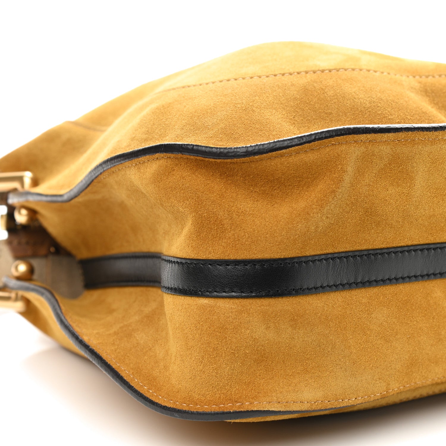 Chloe Calfskin Suede Small Hayley Hobo Mustard Brown 9 of 10