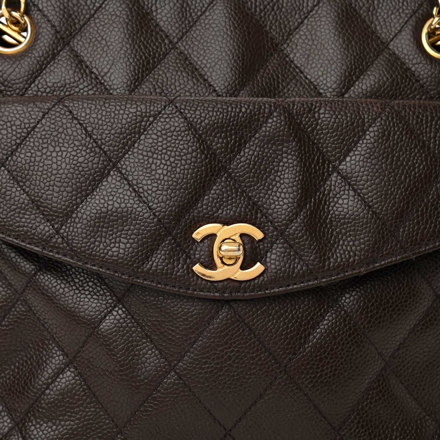 Chanel Caviar Quilted Flap Shoulder Bag Dark Brown 8 of 11