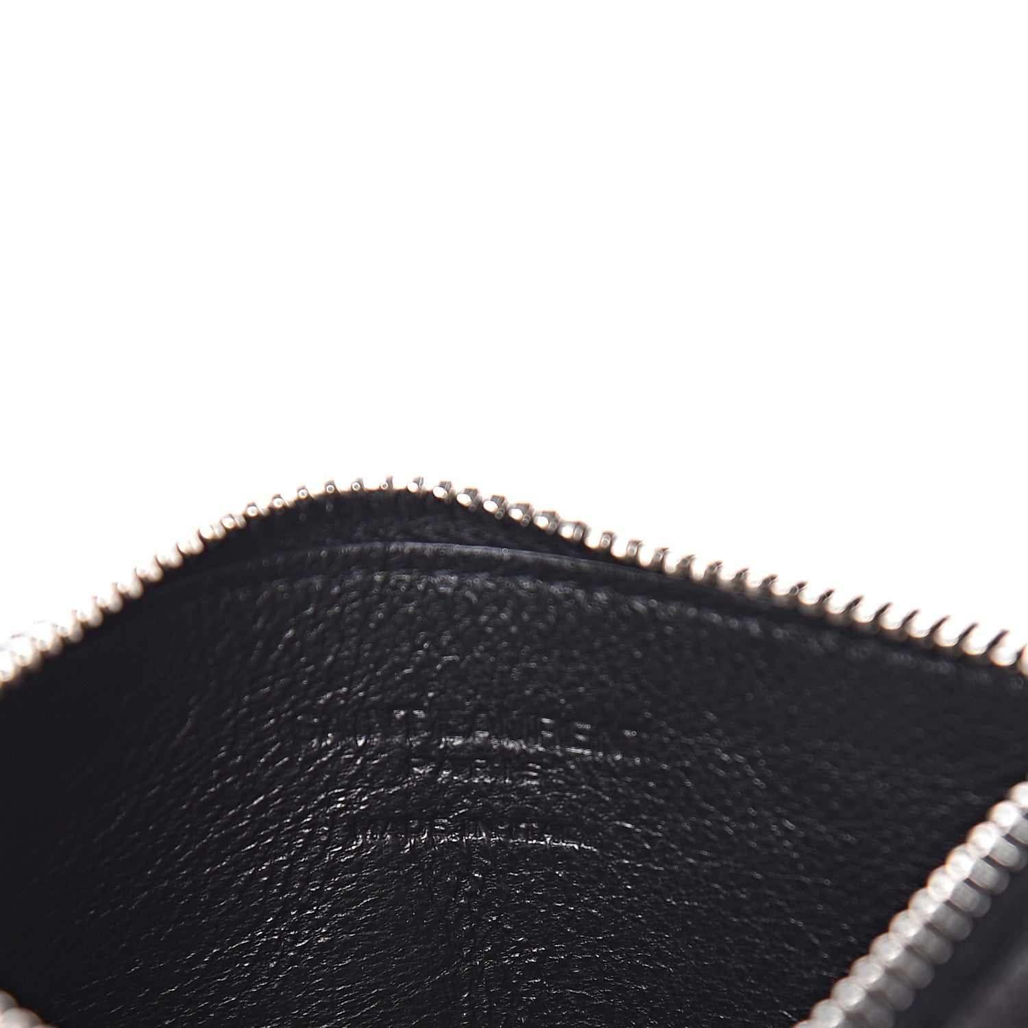 Saint Laurent Grained Calfskin 5 Fragments Zip Pouch Card Holder Black 6 of 7