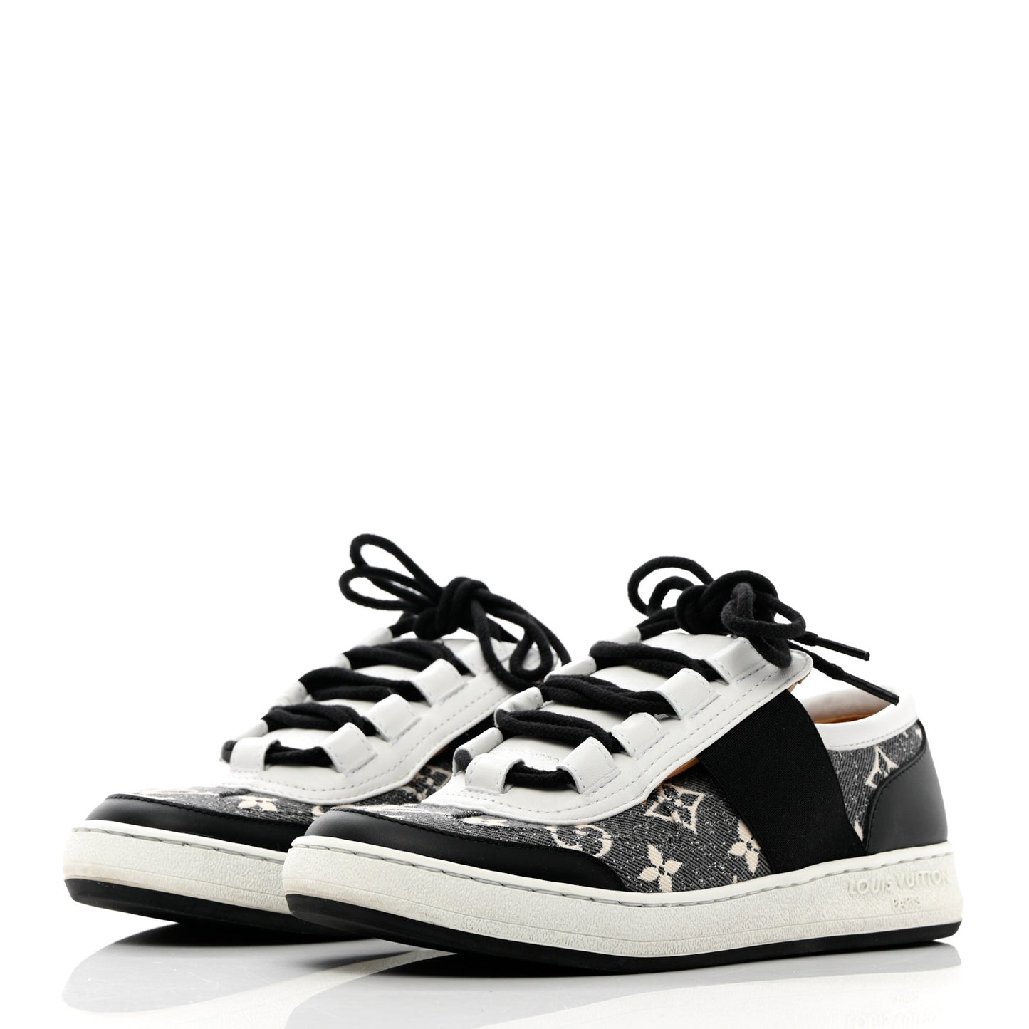 Denim Monogram Lous Sneakers 36 Gray