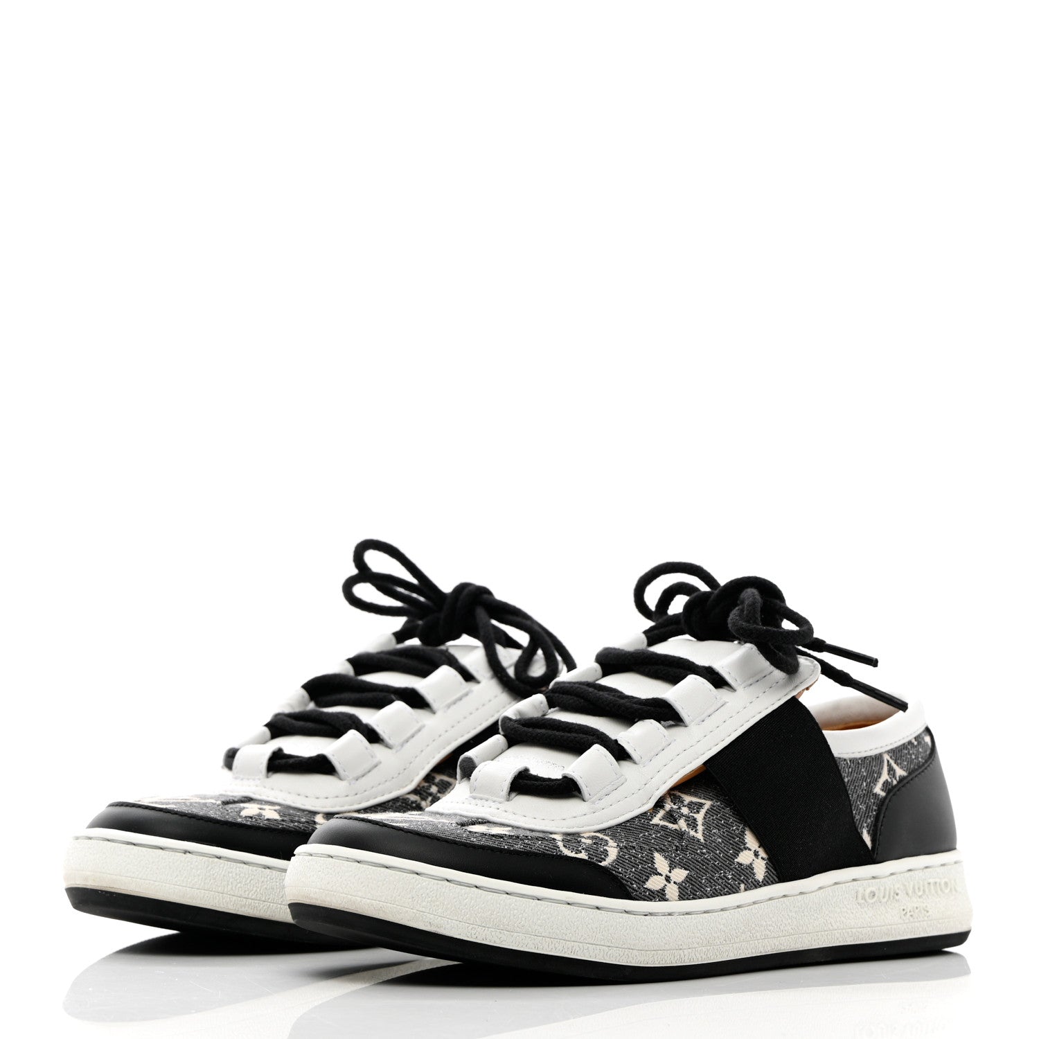 Louis Vuitton Denim Monogram Lous Sneakers 36 Gray 3 of 14