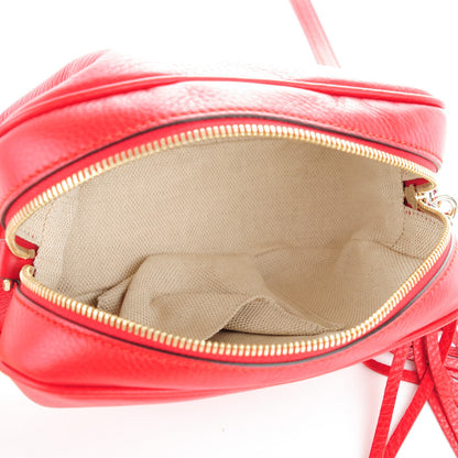 Gucci Pebbled Calfskin Small Soho Disco Bag Tabasco Red 5 of 7