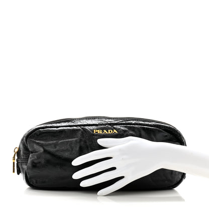 Prada Vernice Cosmetic Pouch Black 2 of 11