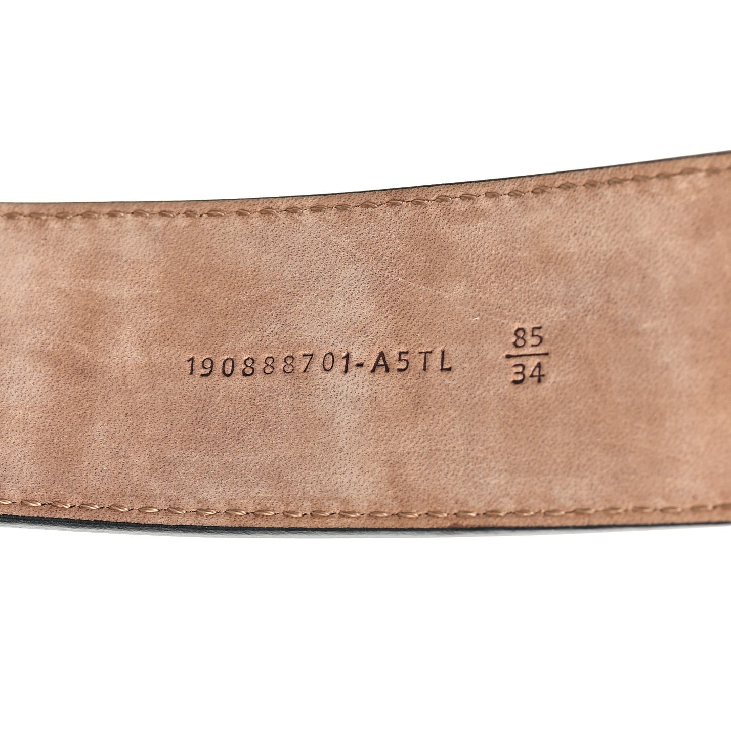 Vitello F is Fendi Bi-Color FF 1974 Embossed Belt 85 34 Maya Black