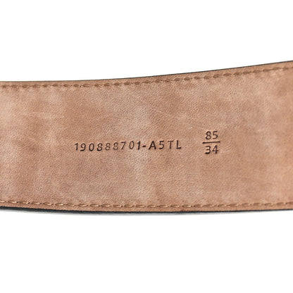 Fendi Vitello F is Fendi Bi-Color FF 1974 Embossed Belt 85 34 Maya Black 5 of 7