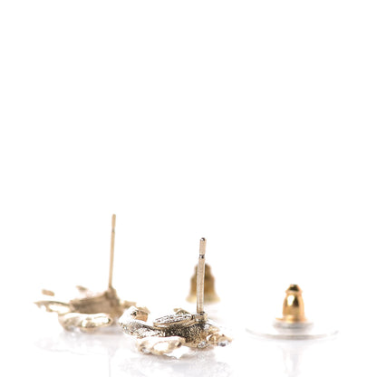 Chanel Crystal CC Earrings Gold 3 of 5