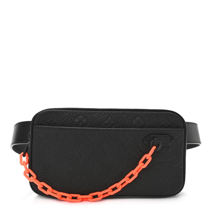 Louis Vuitton Taurillon Monogram Uniformes Solar Ray Soft Pochette Volga Belt Bag Black 1 of 10
