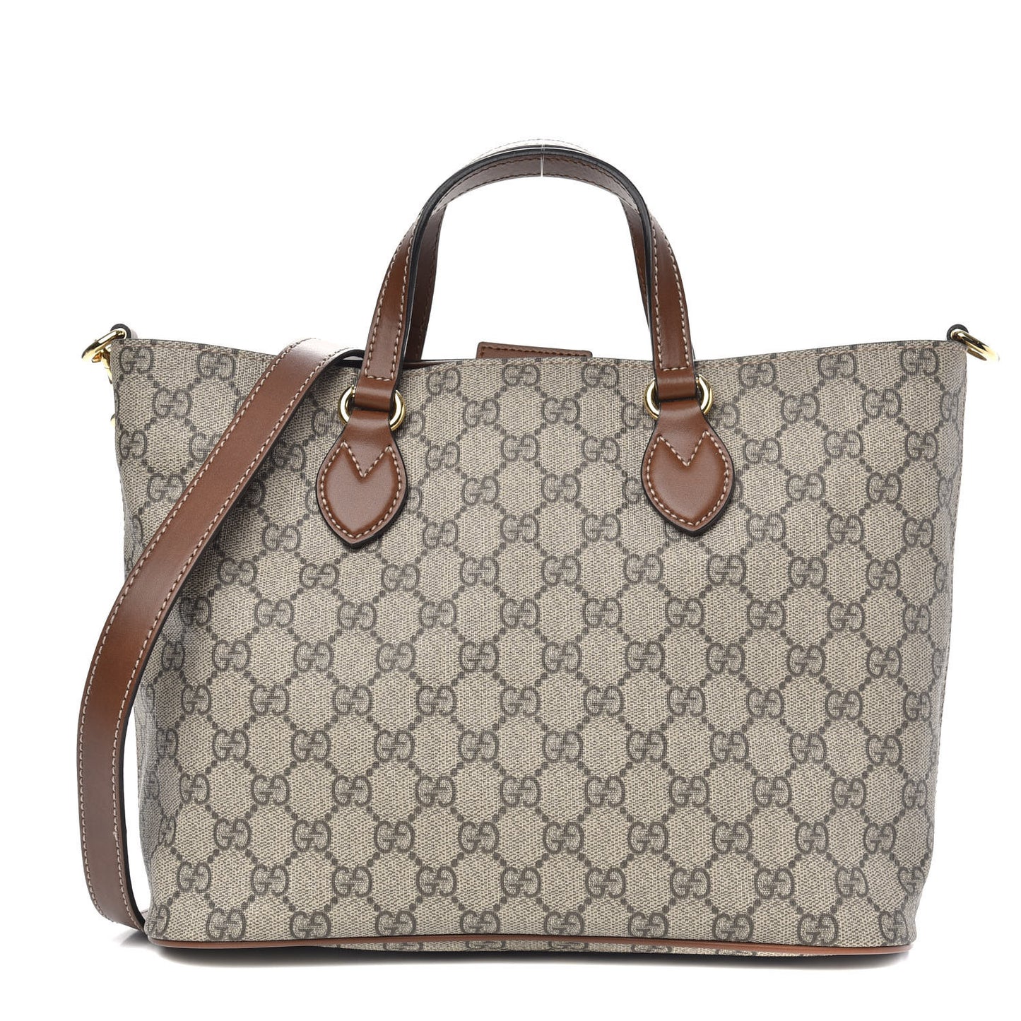 Soft GG Supreme Monogram Small Crossbody Tote Beige Cuir