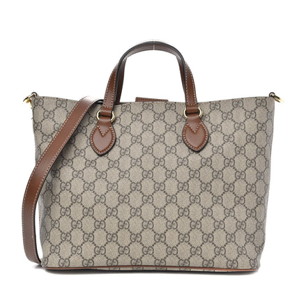 Gucci Soft GG Supreme Monogram Small Crossbody Tote Beige Cuir 1 of 9