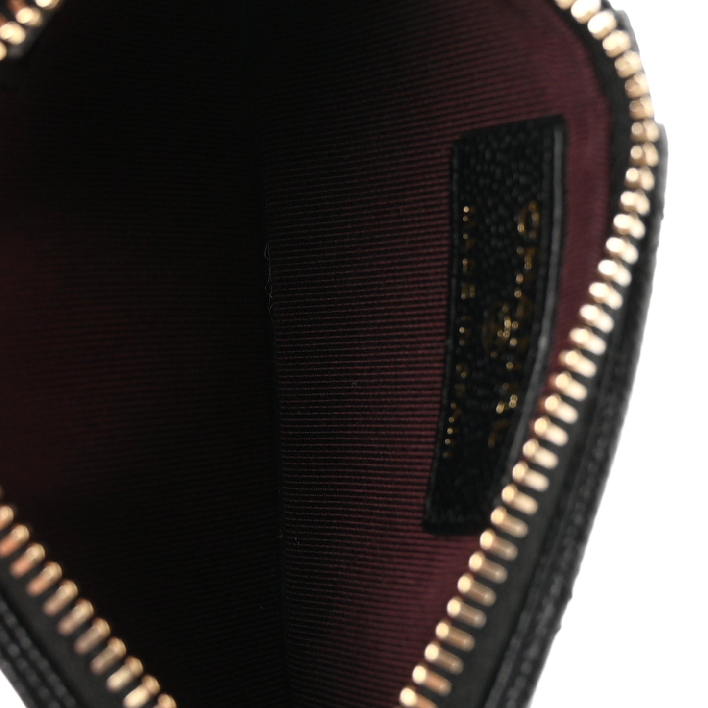 Caviar Quilted Flap Zip Card Holder Black