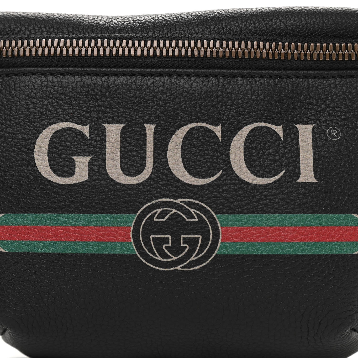 Gucci Grained Calfskin Small Logo Belt Bag Black 9 of 12