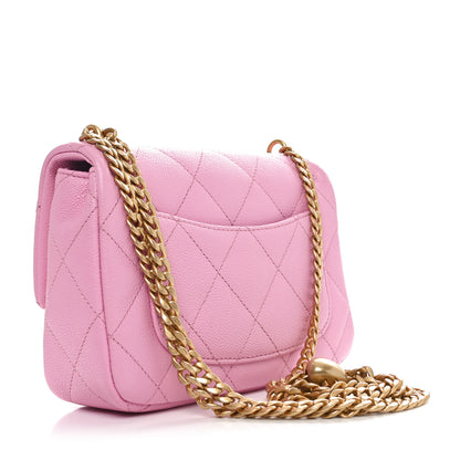 Chanel Caviar Quilted Mini Sweetheart Flap Lilac 3 of 10