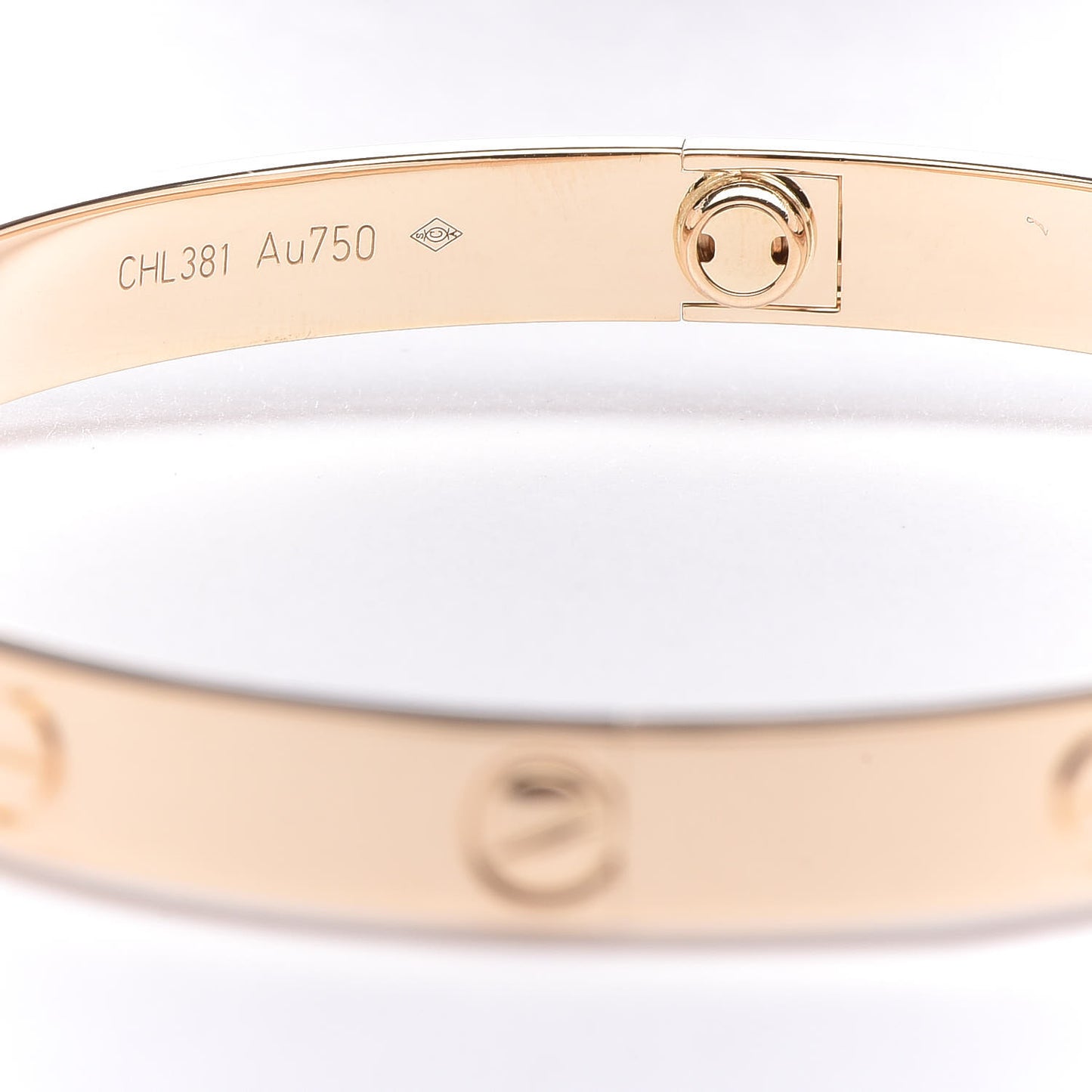 18K Yellow Gold LOVE Bracelet 20