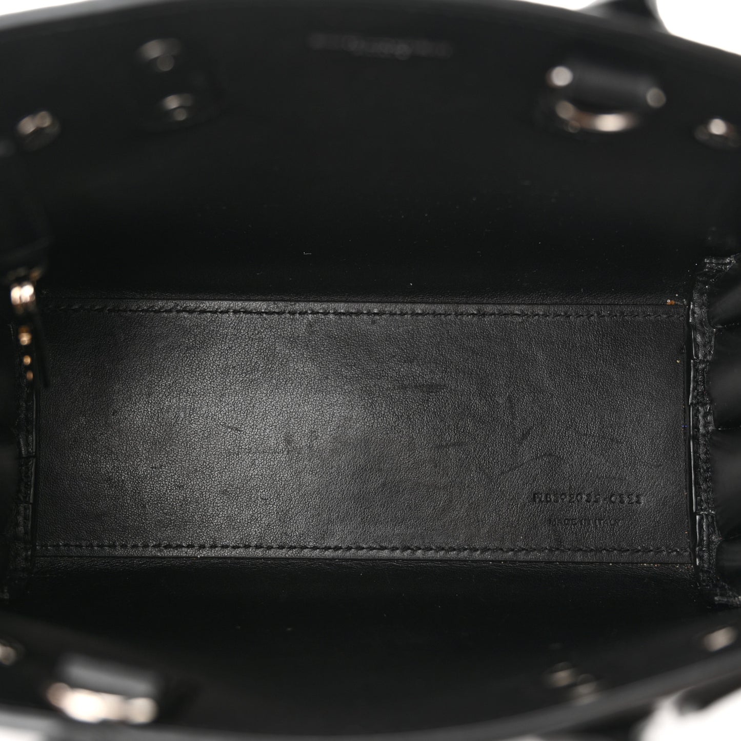 Grained Calfskin Nano Sac De Jour Black