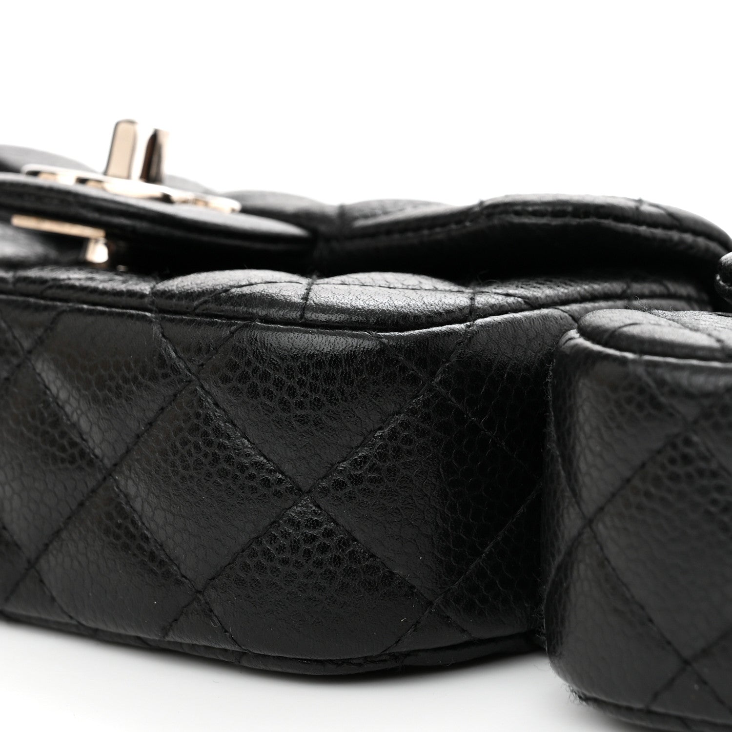 Chanel Caviar Quilted Double Mini Flap Crossbody Black 10 of 13