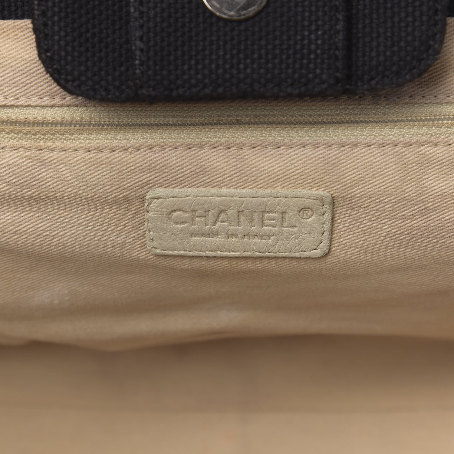 Chanel Lambskin Canvas Chocolate Bar CC Shopping Tote Black 7 of 14