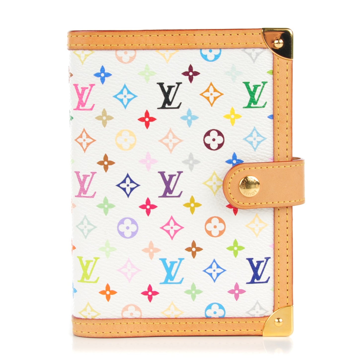 Monogram Multicolor Small Ring Agenda Cover White