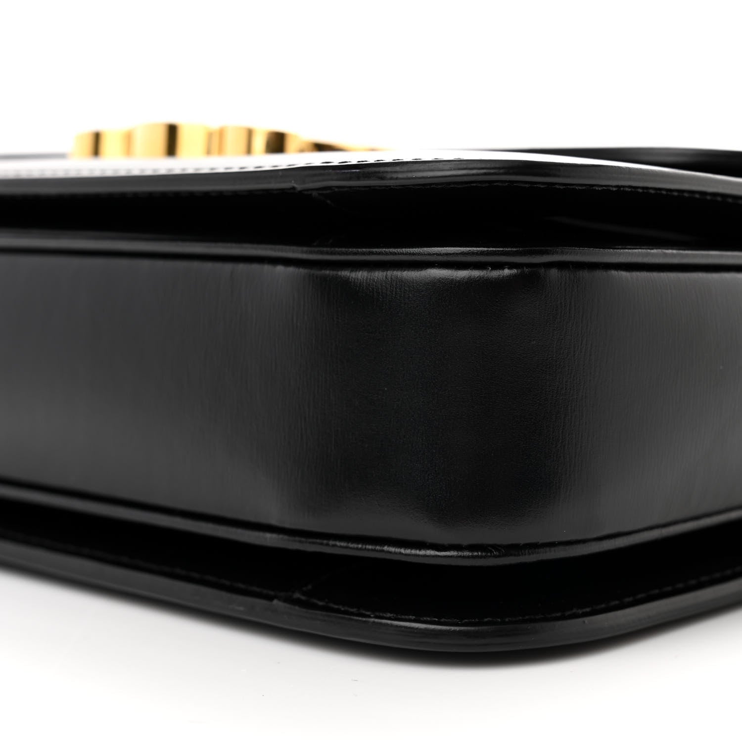Celine Shiny Calfskin Medium Triomphe Black 10 of 12