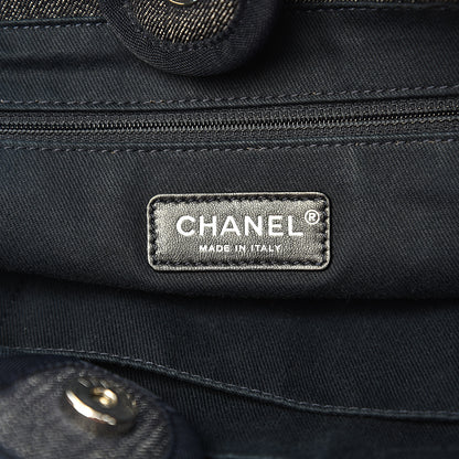 Chanel Denim Small Deauville Tote Dark Blue 5 of 11
