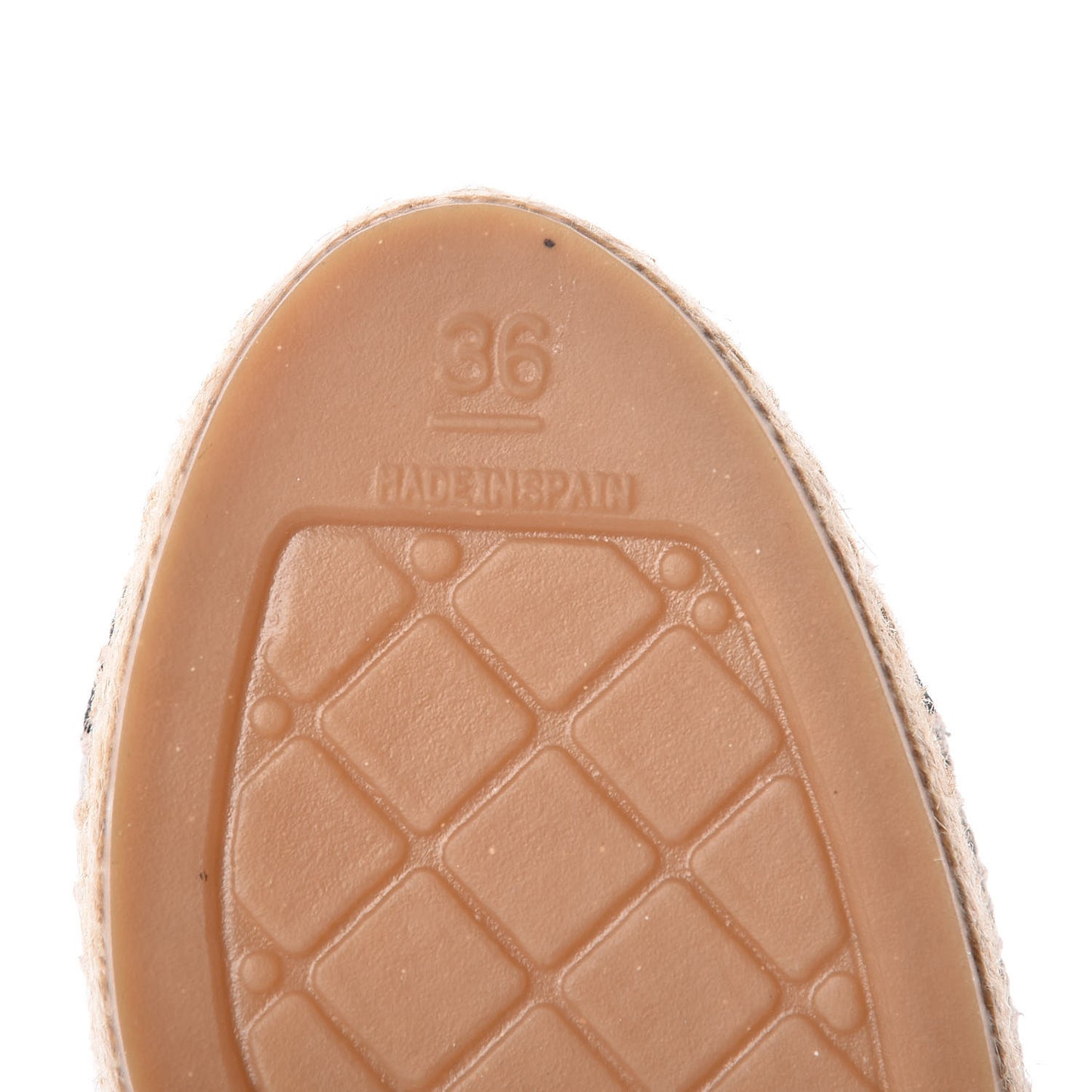 Linen CC Espadrilles 36 Beige Black