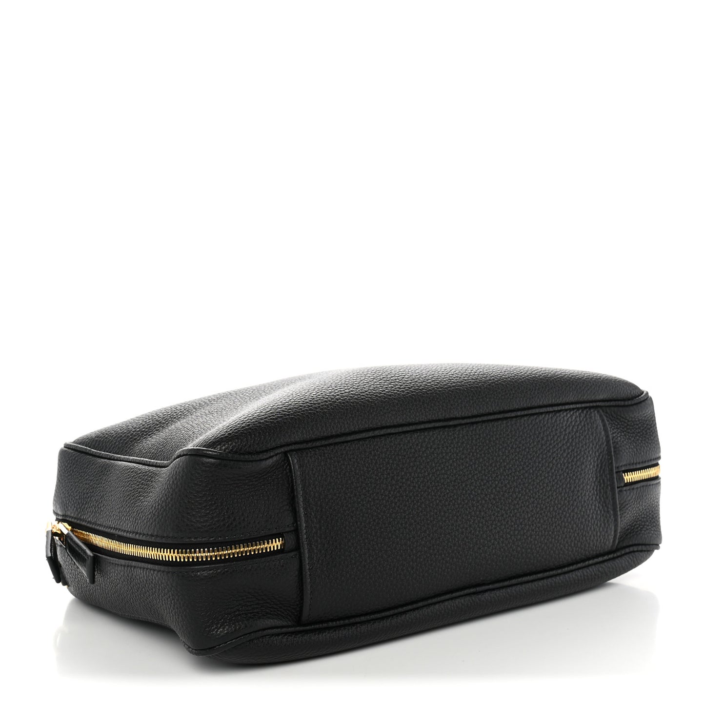 Vitello Daino Large Top Handle Bag Black