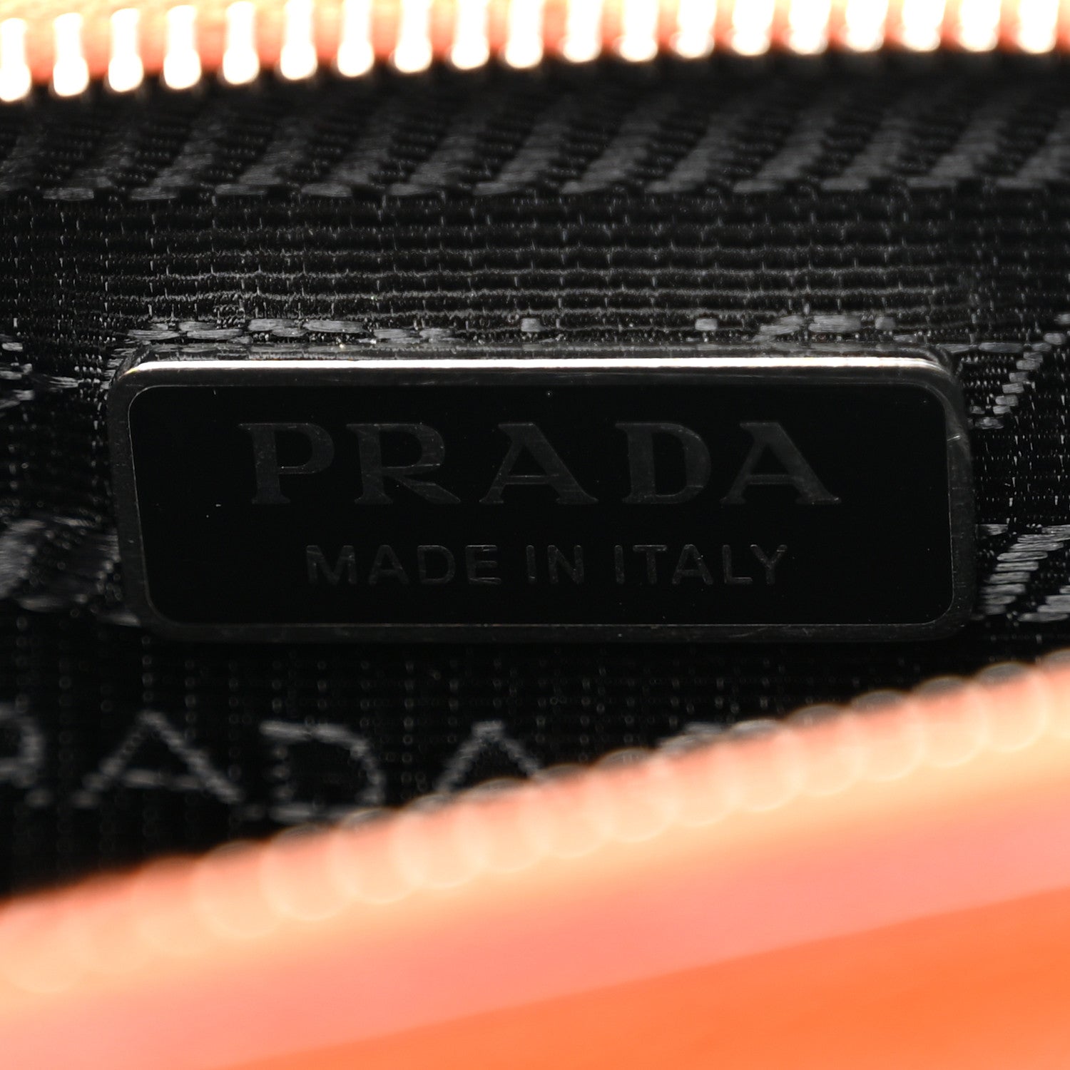 Prada Saffiano Vernice Chain Crossbody Bag Papaya 6 of 11