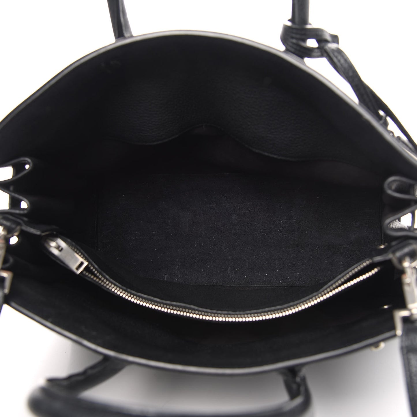 Grained Calfskin Small Supple Sac De Jour Black