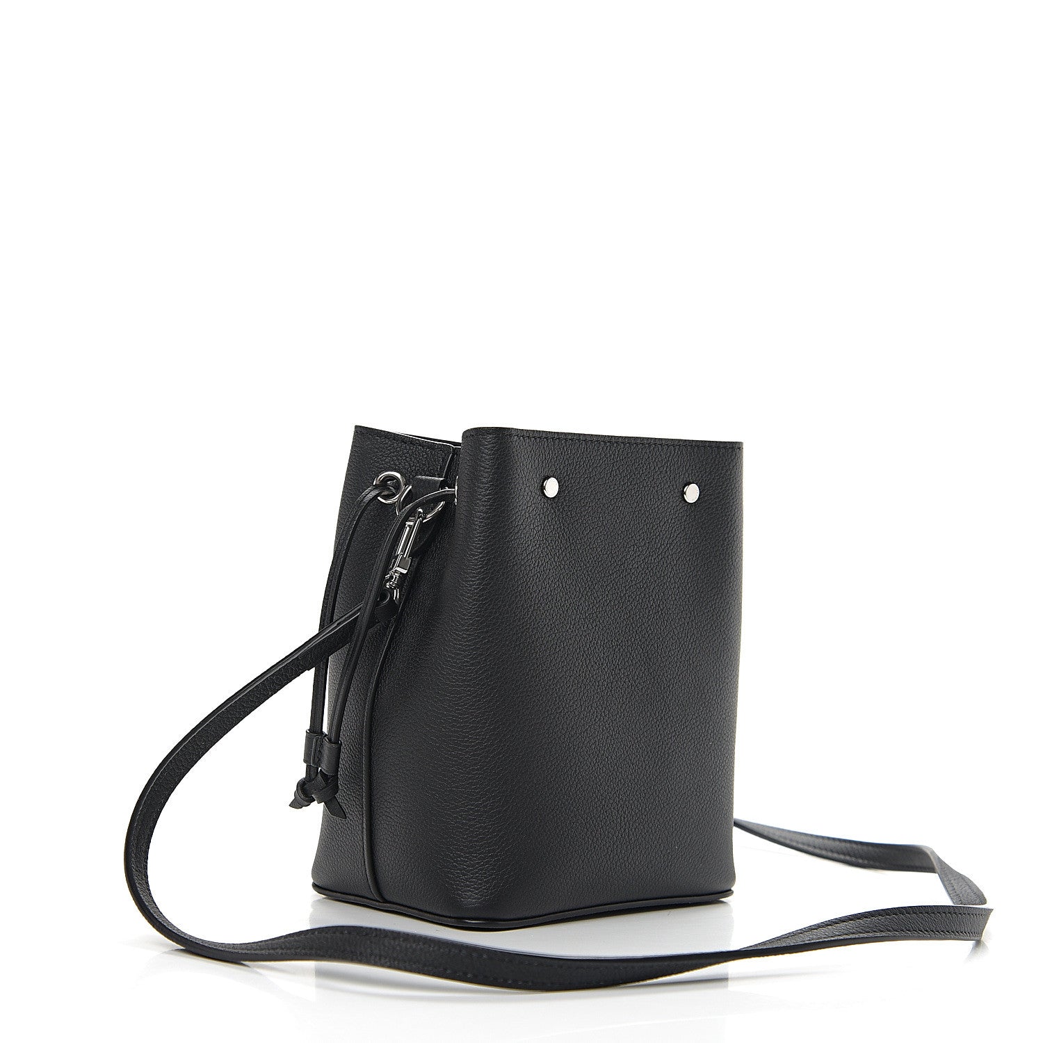 Louis Vuitton Calfskin Nano Lockme Bucket Black 2 of 9