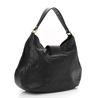 Gucci Guccissima Large New Ladies Web Hobo Black 3 of 10