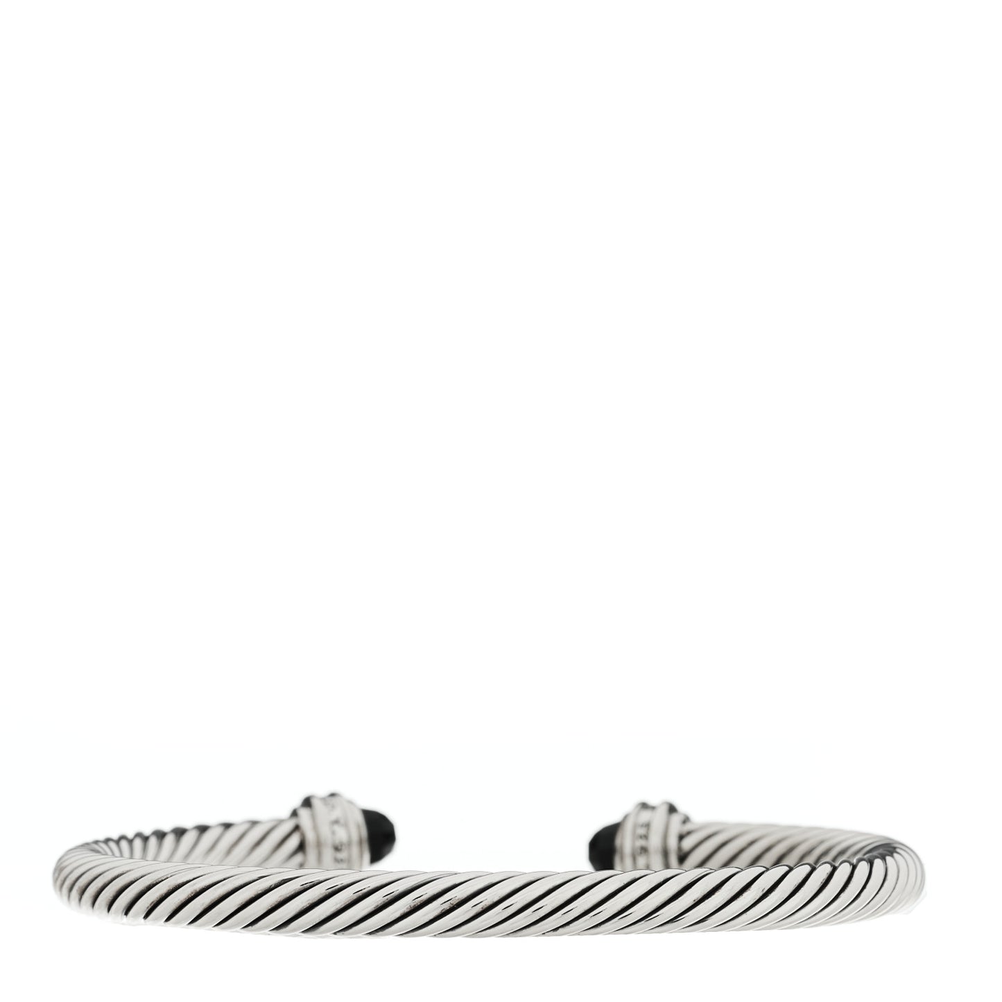 Sterling Silver Diamond Black Onyx 5mm Cable Classics Princess Bracelet