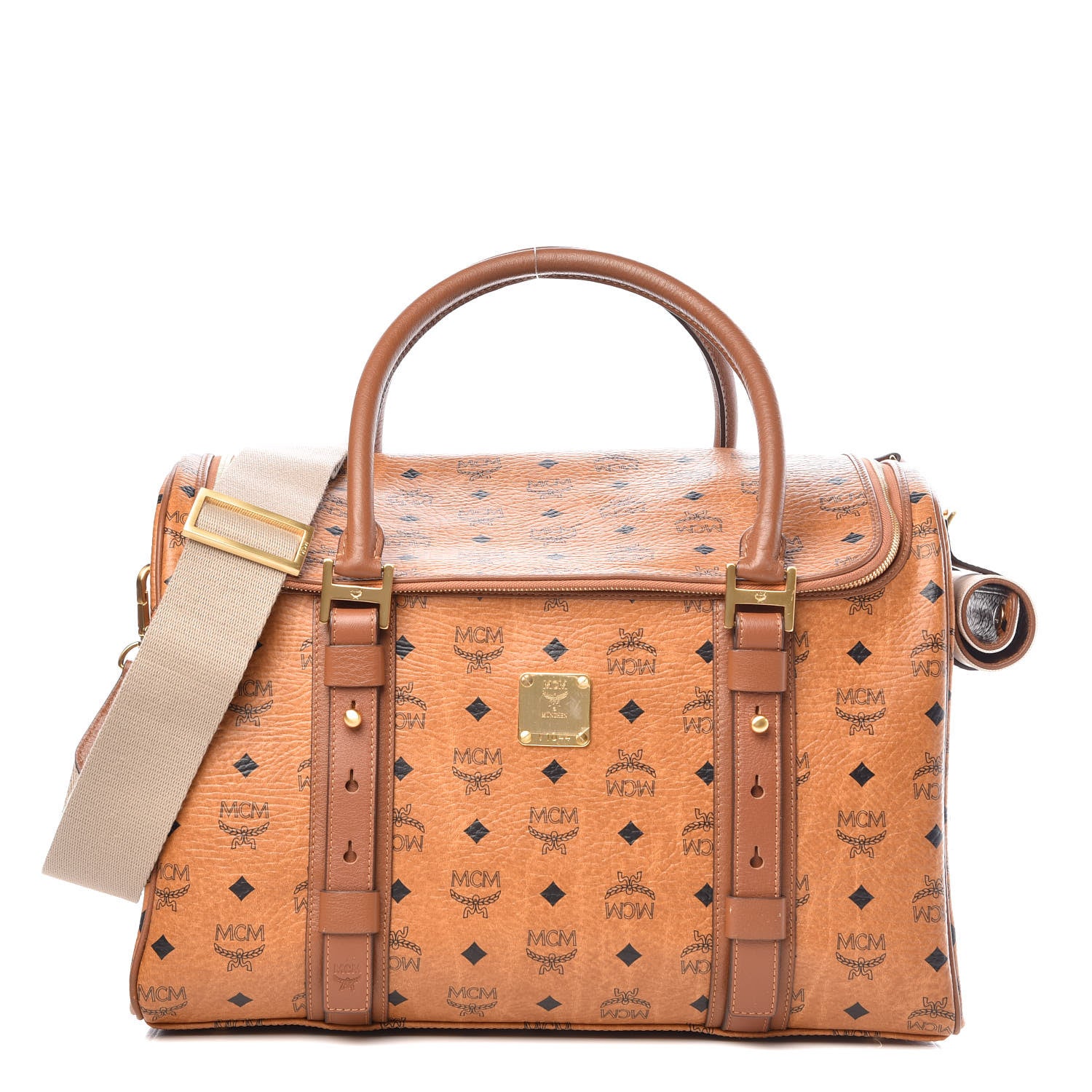 MCM Visetos Medium Dog Carrier Cognac 1 of 20