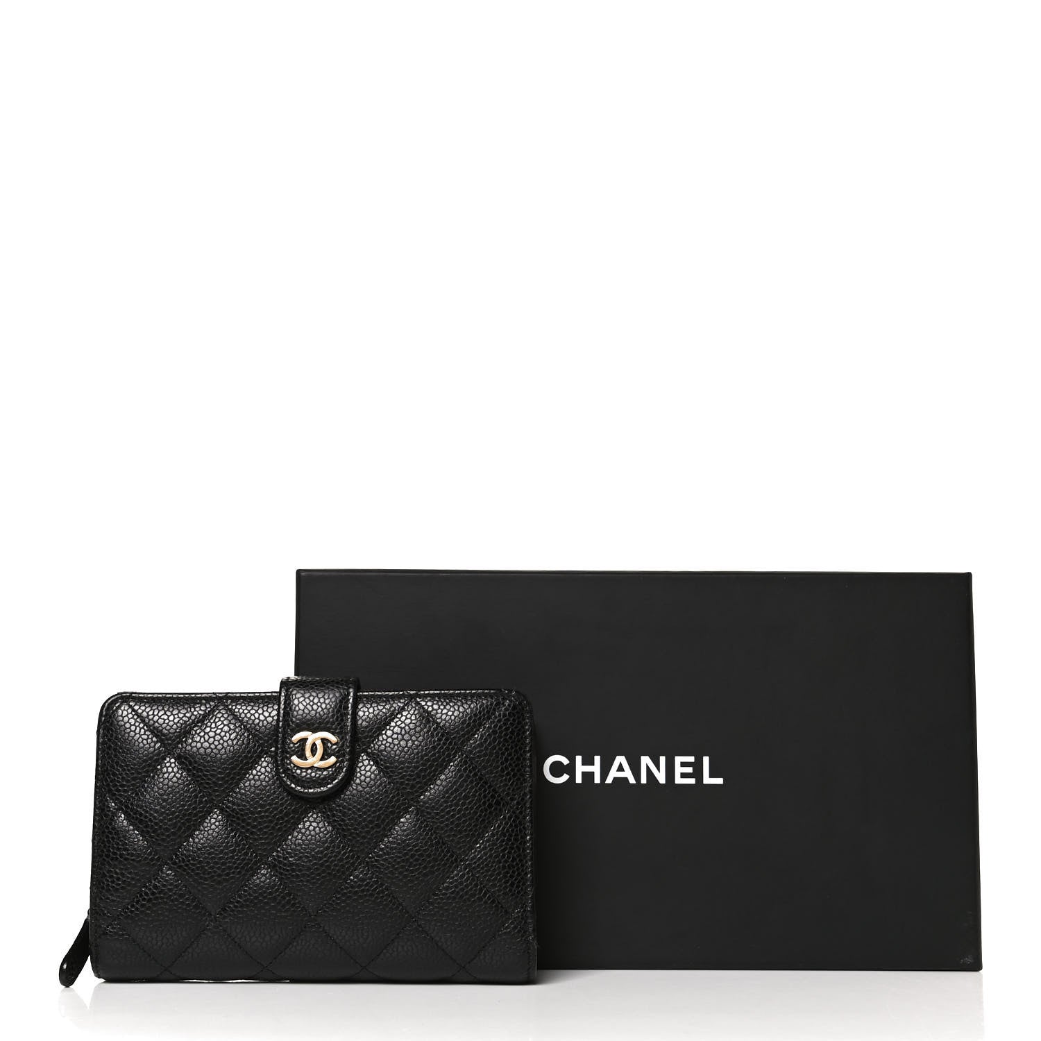 Chanel Caviar Quilted CC French Wallet Black 11 of 11
