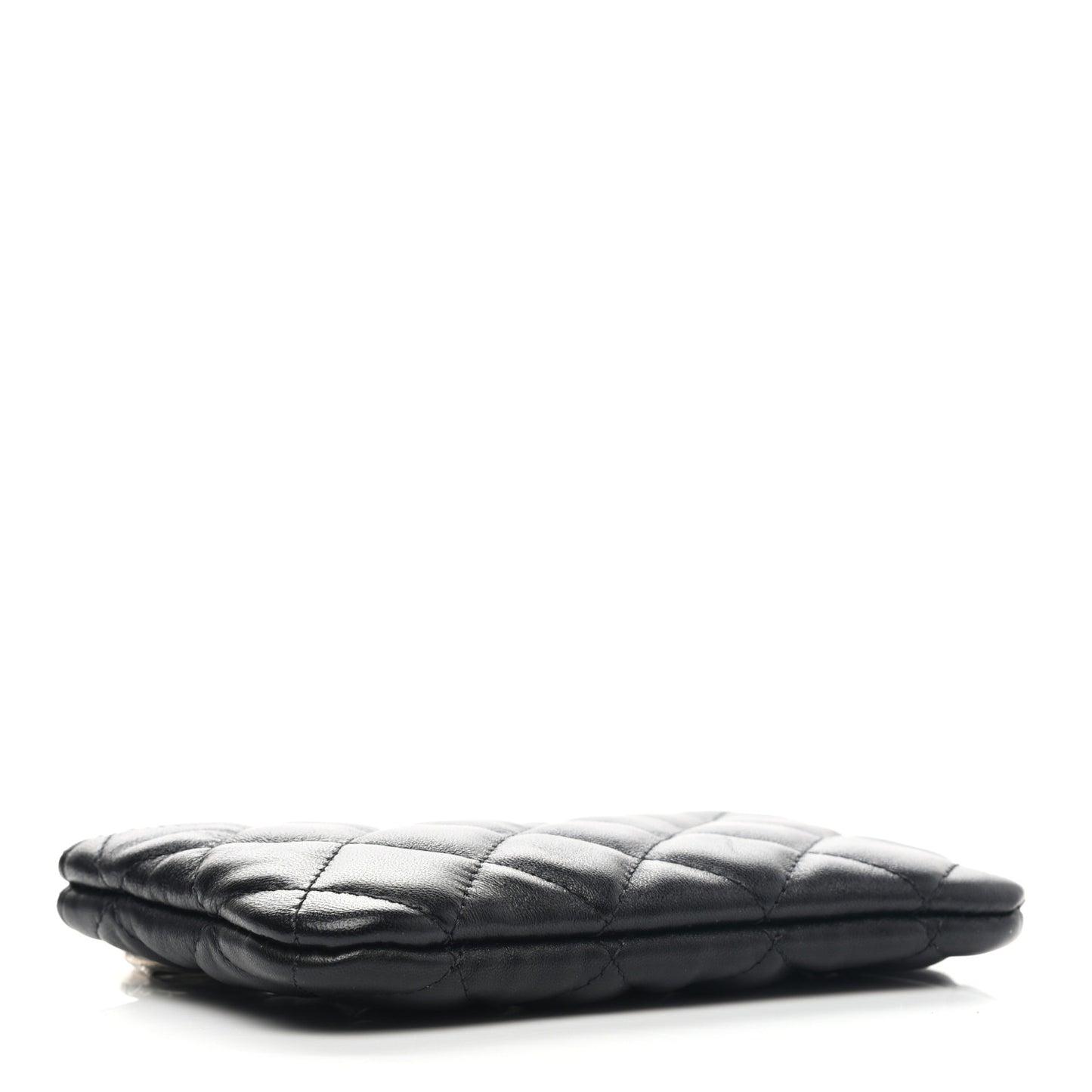 Lambskin Quilted Small No. 5 Cosmetic Case Black