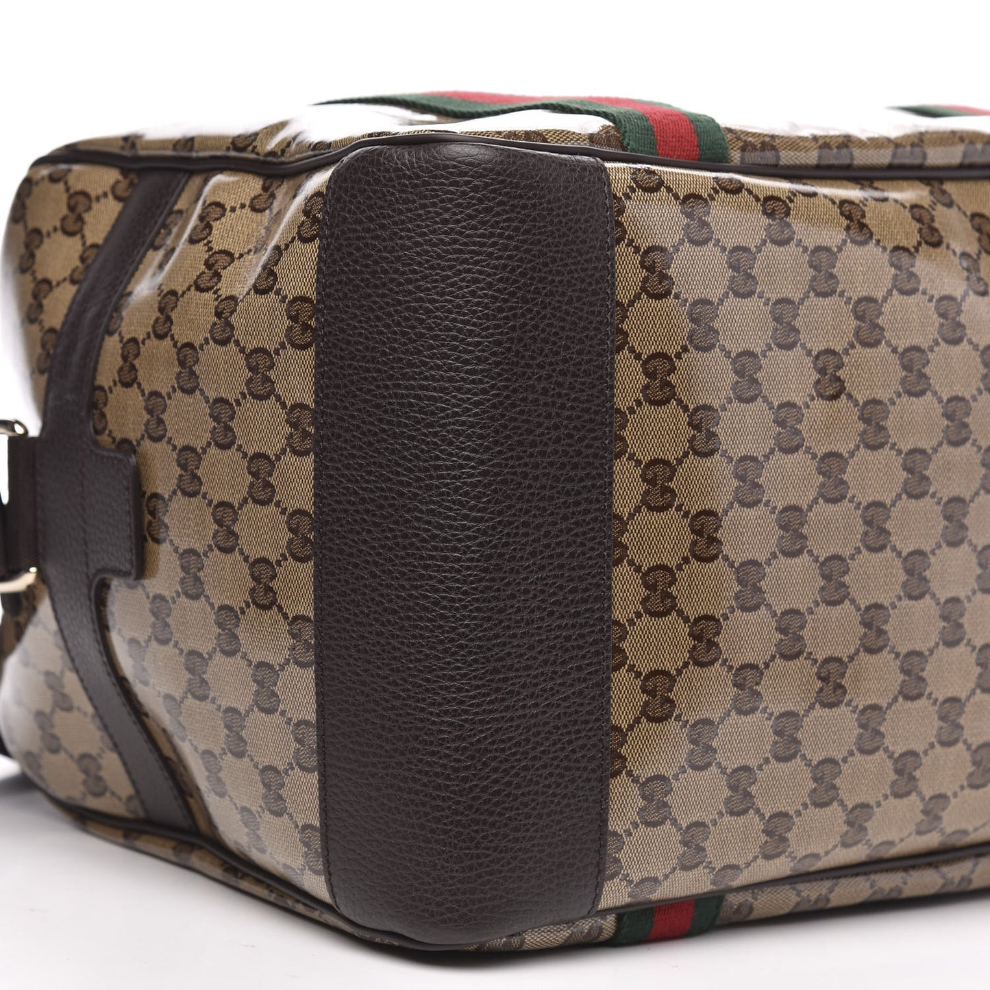 Crystal Monogram Web Large Carry On Duffle Bag Brown